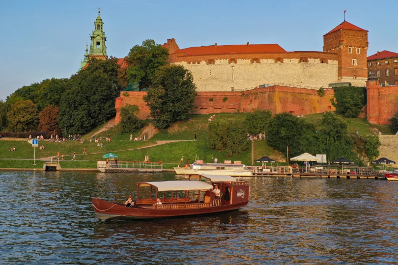 Gondola podczas rejsu po Wiśle w Krakowie